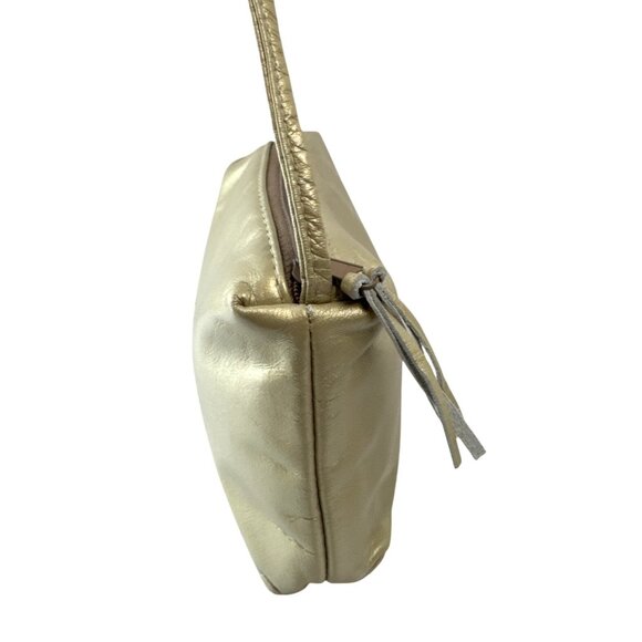 Paloma Picasso Gold Leather Crossbody Bag With Iconic X Logo & Zip Closure - Picture 6 of 12
